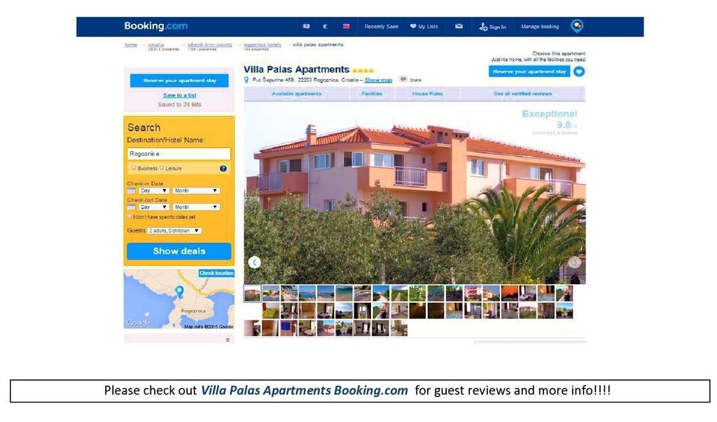 Villa Palas Apartments 2 Rogoznica  Exterior foto
